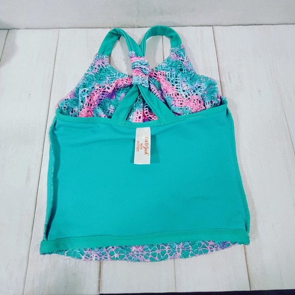 Cat & Jack Girl's Crochet Racerback Tankini Top Size M (7/8) - Picture 6 of 6